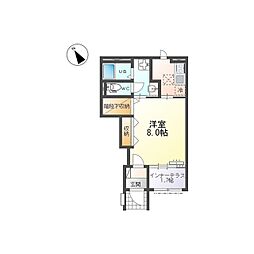 大曽根原町新築アパート(仮 1Kの間取図画像
