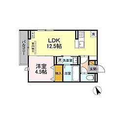 セレウィータ栄町 1LDKの間取図画像