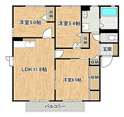 グランシャリオA 3LDKの間取図画像