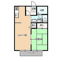 カンポグランデ 1LDKの間取図画像
