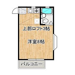 サンロフティ 1Kの間取図画像
