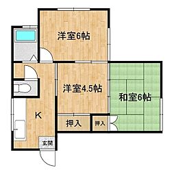 ルミナーレ 3Kの間取図画像