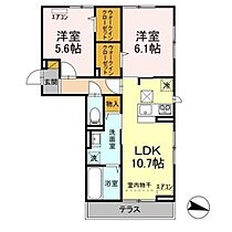 Krone 101 ｜ 茨城県守谷市百合ケ丘3丁目（賃貸アパート2LDK・1階・56.67㎡） その2