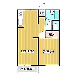 プレイサイドナガノ 1LDKの間取図画像