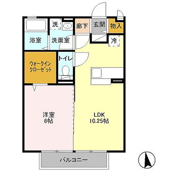 プリマベーラ 206｜茨城県牛久市ひたち野西1丁目(賃貸アパート1LDK・2階・40.29㎡)の写真 その2