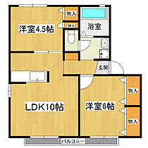 メゾンブリエＢ棟 201 ｜ 茨城県牛久市ひたち野東3丁目（賃貸アパート2LDK・2階・50.04㎡） その2