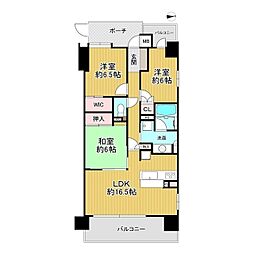 フェリズひたち野 3LDKの間取図画像