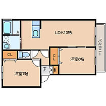 奈良県葛城市北花内707-4（賃貸アパート2LDK・2階・56.31㎡） その2