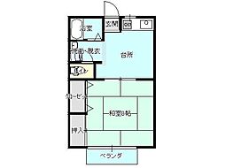 サンシャイン藤田 1Kの間取図画像