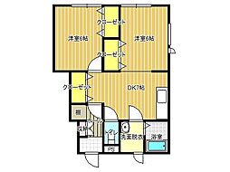 サウスパーク将軍野 1LDKの間取図画像