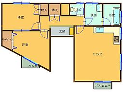 BelleRich 1LDKの間取図画像