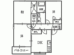 ディアス下長C 3DKの間取図画像