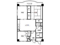 プレシャス長者 3LDKの間取図画像