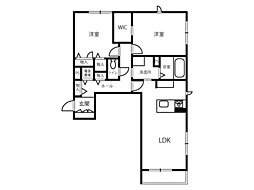 メゾンマスト名須川A 2LDKの間取図画像