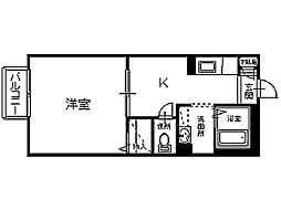 サンベルデ・KC 1DKの間取図画像