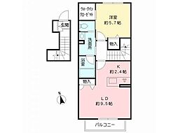 ディアコートモリオカ 1LDKの間取図画像