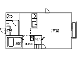 シャーメゾン安倍館D 1Kの間取図画像