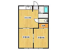 メゾンド・パーク 2DKの間取図画像