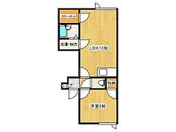 ロイヤル善知鳥2 1LDKの間取図画像