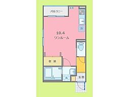 レガルバ橋本(新築) ワンルームの間取図画像