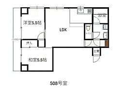グローリア初穂弘前 2LDKの間取図画像