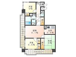 ライオンズマンション住吉町 4Kの間取図画像