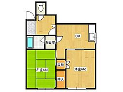 ロイヤルハイツ栄町 2DKの間取図画像