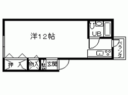 アーバンホームズ第一勝田 ワンルームの間取図画像