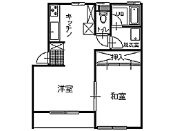 ハイツK 1LKの間取図画像