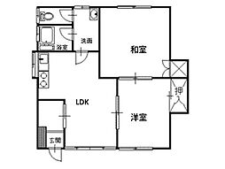 ツインハウスA 2LDKの間取図画像