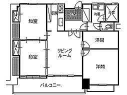 コーポマツヤ2 4LDKの間取図画像