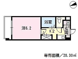 メゾンドST 1Kの間取図画像