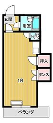 第2石井ビル ワンルームの間取図画像