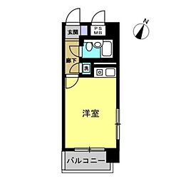 ライオンズマンション西霞町第2 1Kの間取図画像