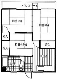 海田マンション 3DKの間取図画像