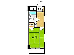 Yビル 1Kの間取図画像