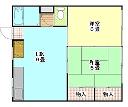 沖田ビル 2LDKの間取図画像