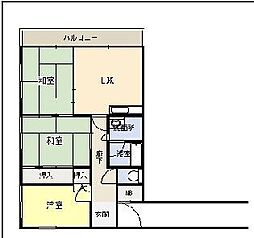 レジデンス藤森 3LDKの間取図画像