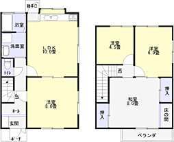 姫見住宅 4DKの間取図画像