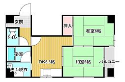タウンハウスM 2DKの間取図画像