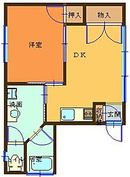 Mビル 1DKの間取図画像