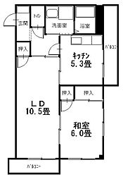 ますはらビル 2LDKの間取図画像