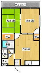 ベラカーサあつみ 2DKの間取図画像
