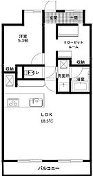 ライオンズマンション福山参番館 1LDKの間取図画像