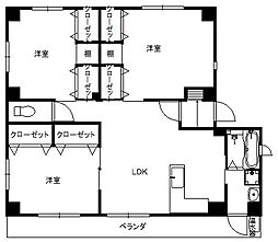 フォブール和 3階3LDKの間取り