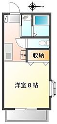 プティニ 1Kの間取図画像