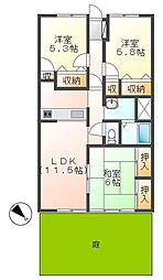 グレイスコート芦田川 3LDKの間取図画像