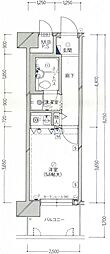 朝日プラザステーションコア福山西町 ワンルームの間取図画像