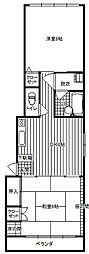 テラノビル 2DKの間取図画像