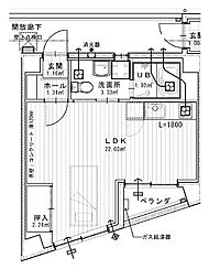 プロスパー高屋 ワンルームの間取図画像
